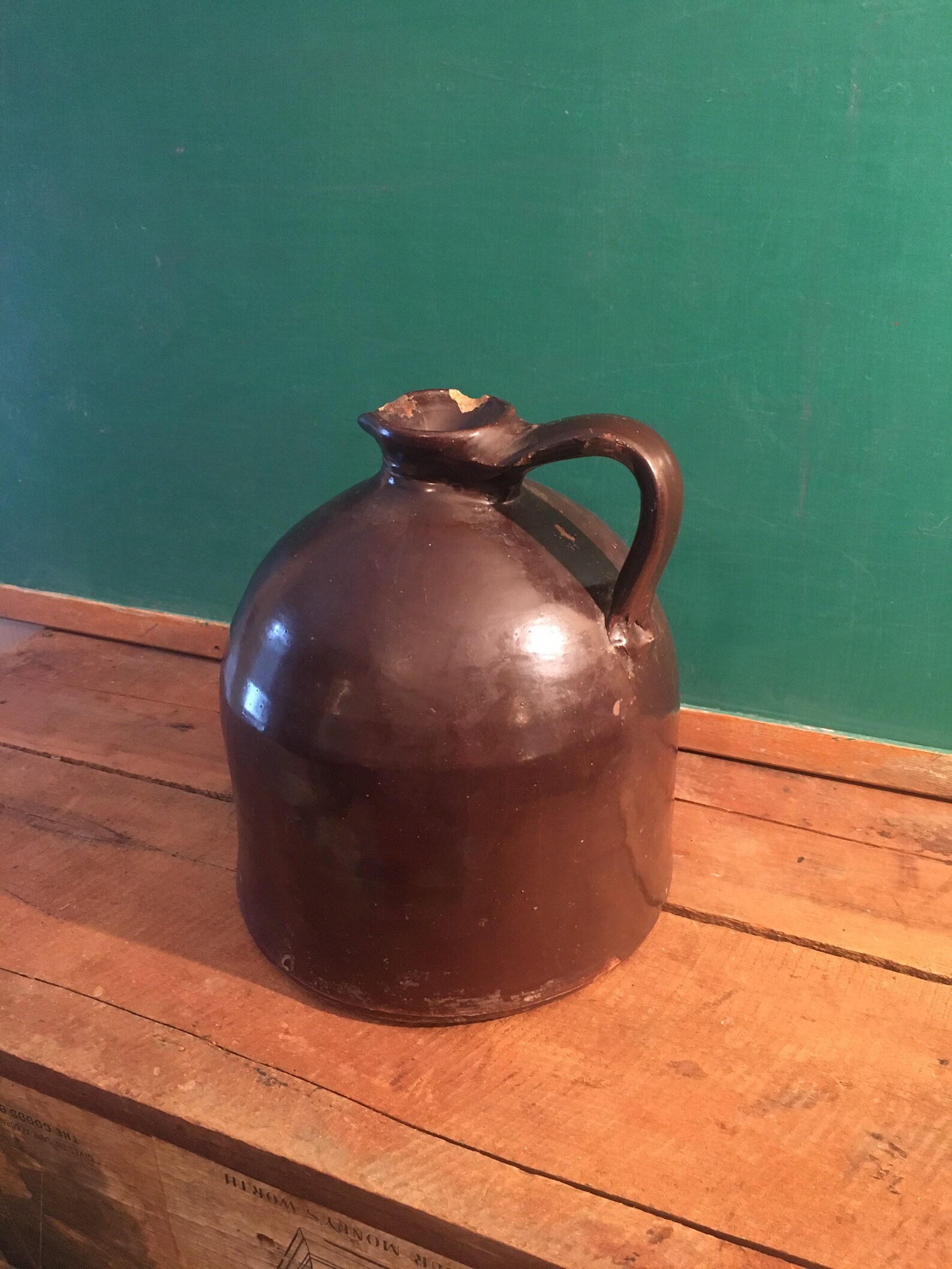 Antique Brown Stoneware Molasses Jug J. Fisherlyonsny Etsy