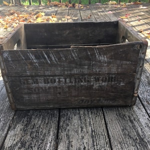 Vintage GEM Bottling Works Crate, Atlantic City, Advertising, Wood Crate