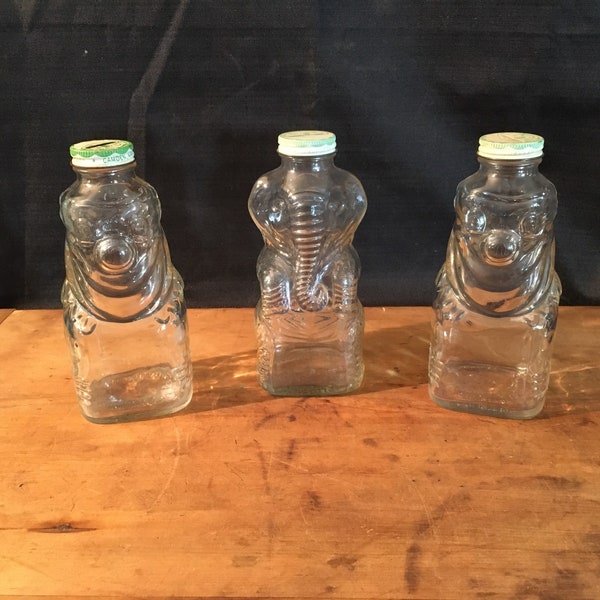 Vintage Grapette Elephant Bank, Clown Bank, Glass Jar Bank, Retro Kitchen, Grapette Family Beverage Syrup