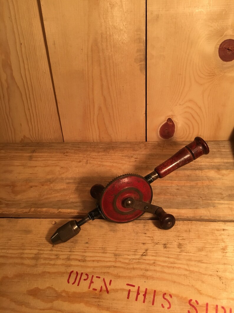 Vintage Craftsman Hand Crank Drill 1071 Vintage Hand Tool Man Cave Decor