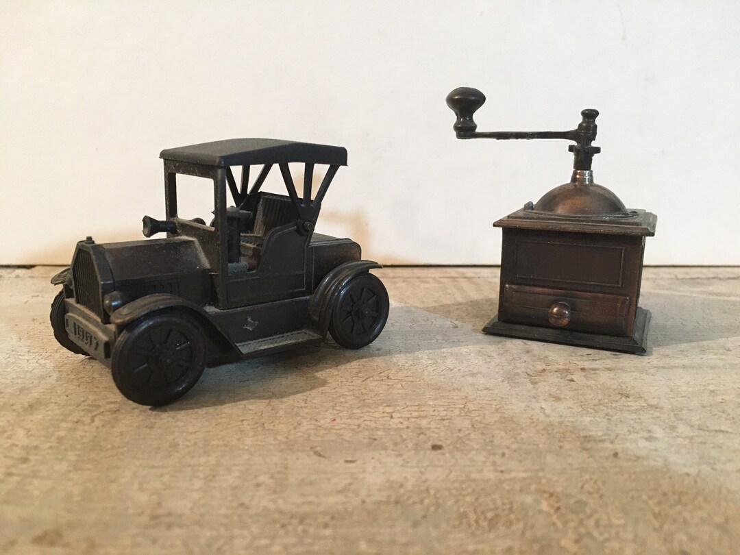 Vintage Novelty Pencil Sharpeners, Model T, Coffee Grinder, Vintage