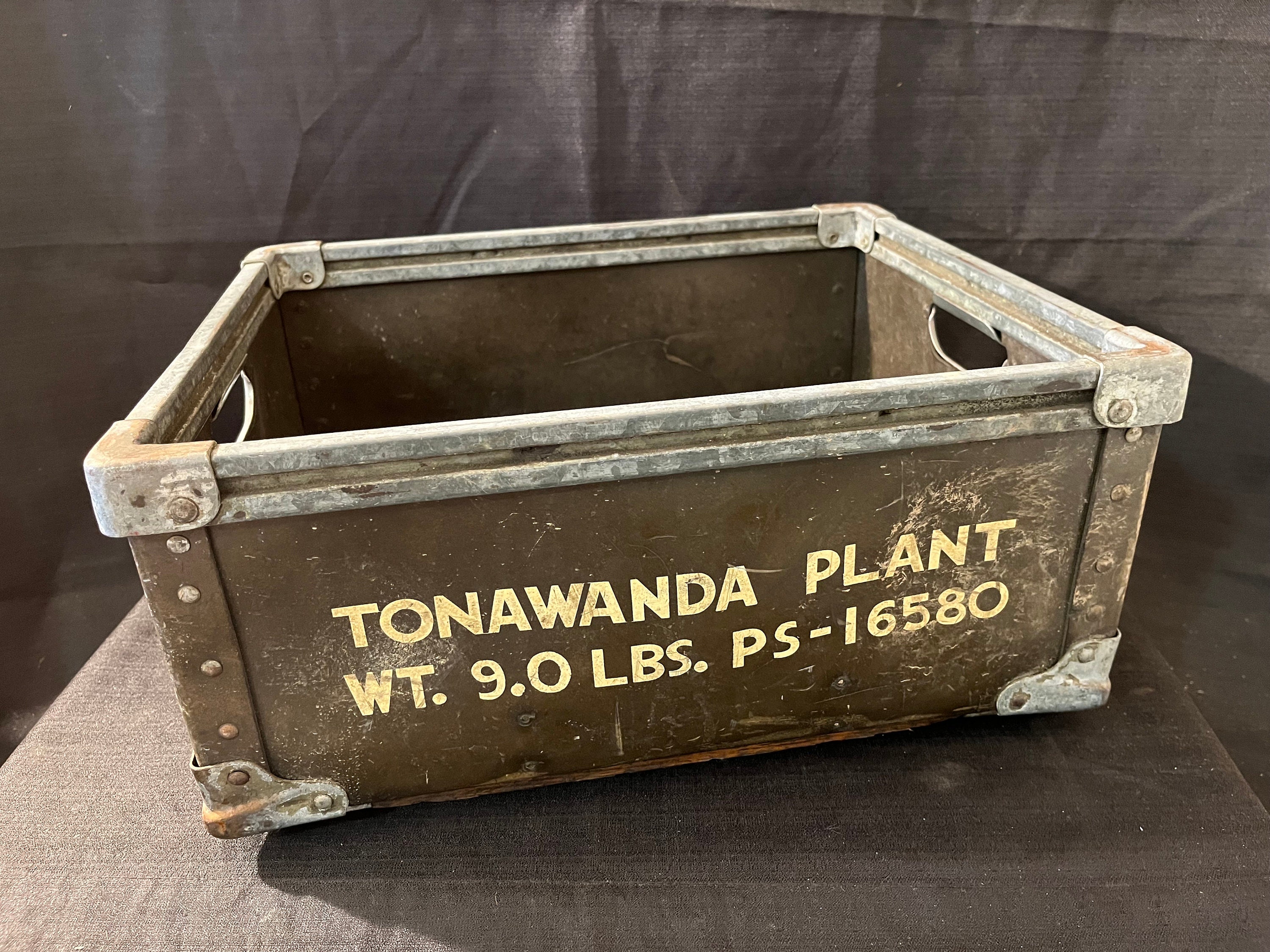 Vintage GM Tonawanda Engine Plant Industrial Storage Crate