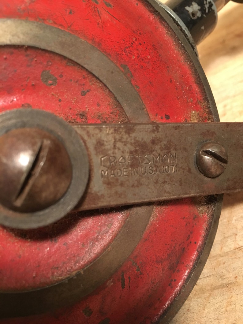 Vintage Craftsman Hand Crank Drill 1071 Vintage Hand Tool Man Cave Decor