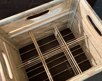 1963, Vintage Crowley's Milk Co. Milk Crate, Wood Crate