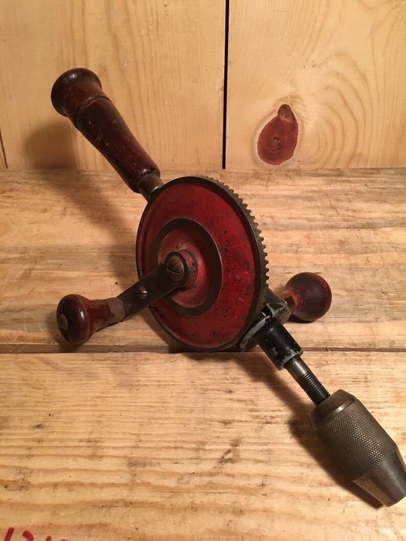 Vintage Craftsman Hand Crank Drill 1071 Vintage Hand Tool Man Cave Decor