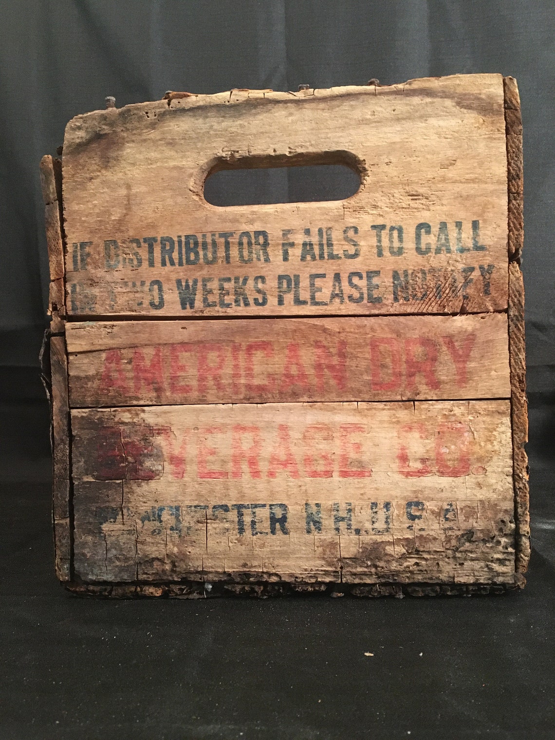 American Dry Beverage Crate Wood Beverage Crate Vintage Etsy
