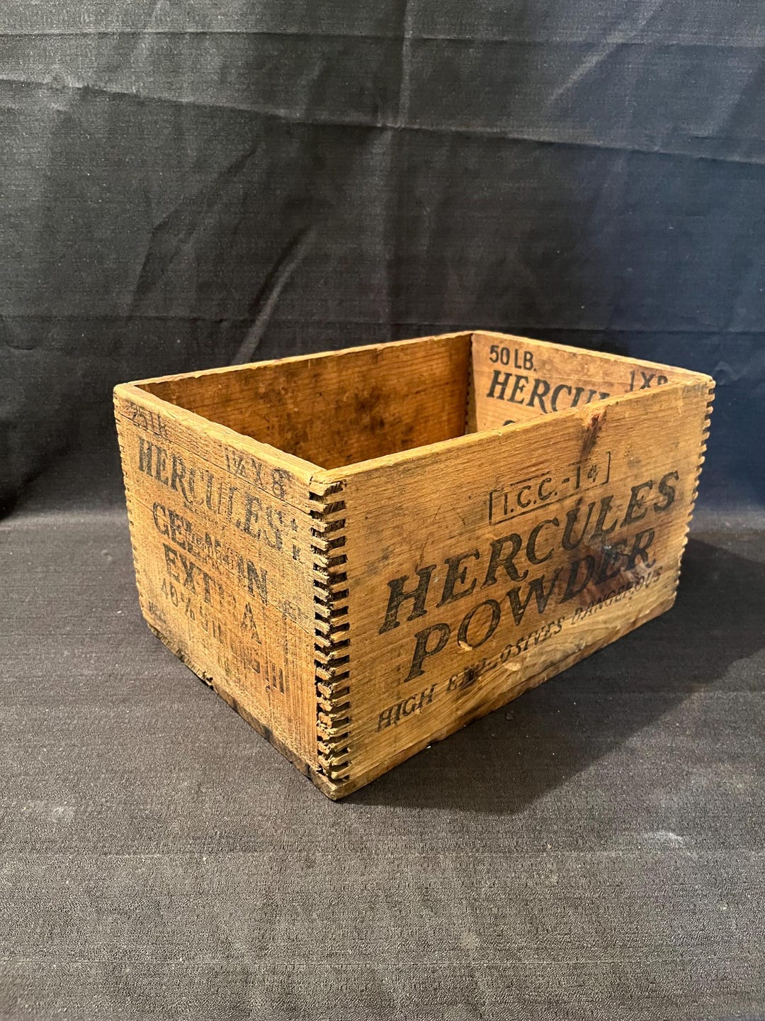 Antique Hercules Powder Co. Wood Crate, Hercules Powder High
