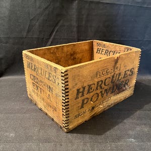 Antique Hercules Powder Co. Wood Crate, Hercules Powder High