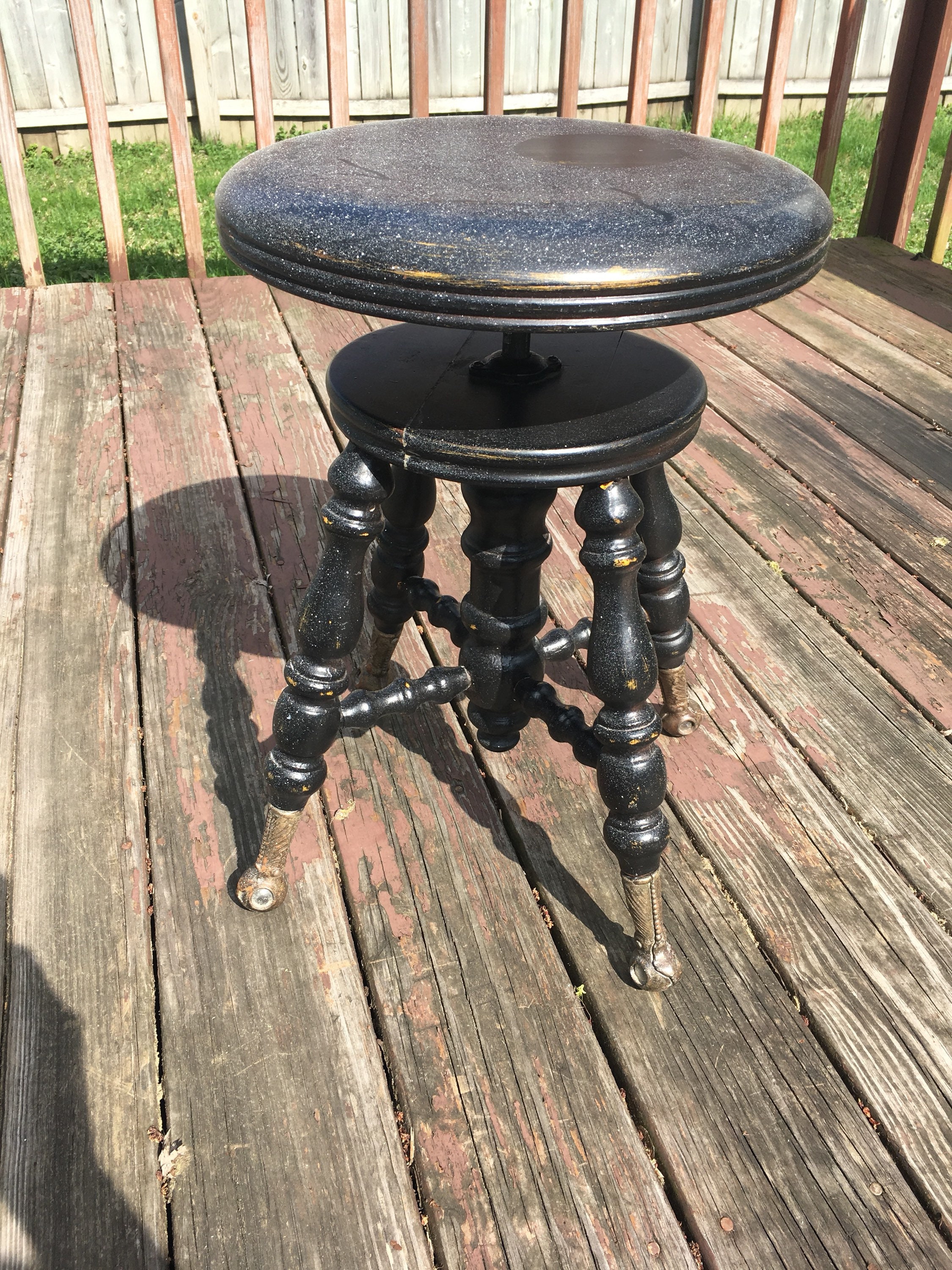 Charles Parker Co Adjustable Piano Stool Antique Piano Stool | Etsy