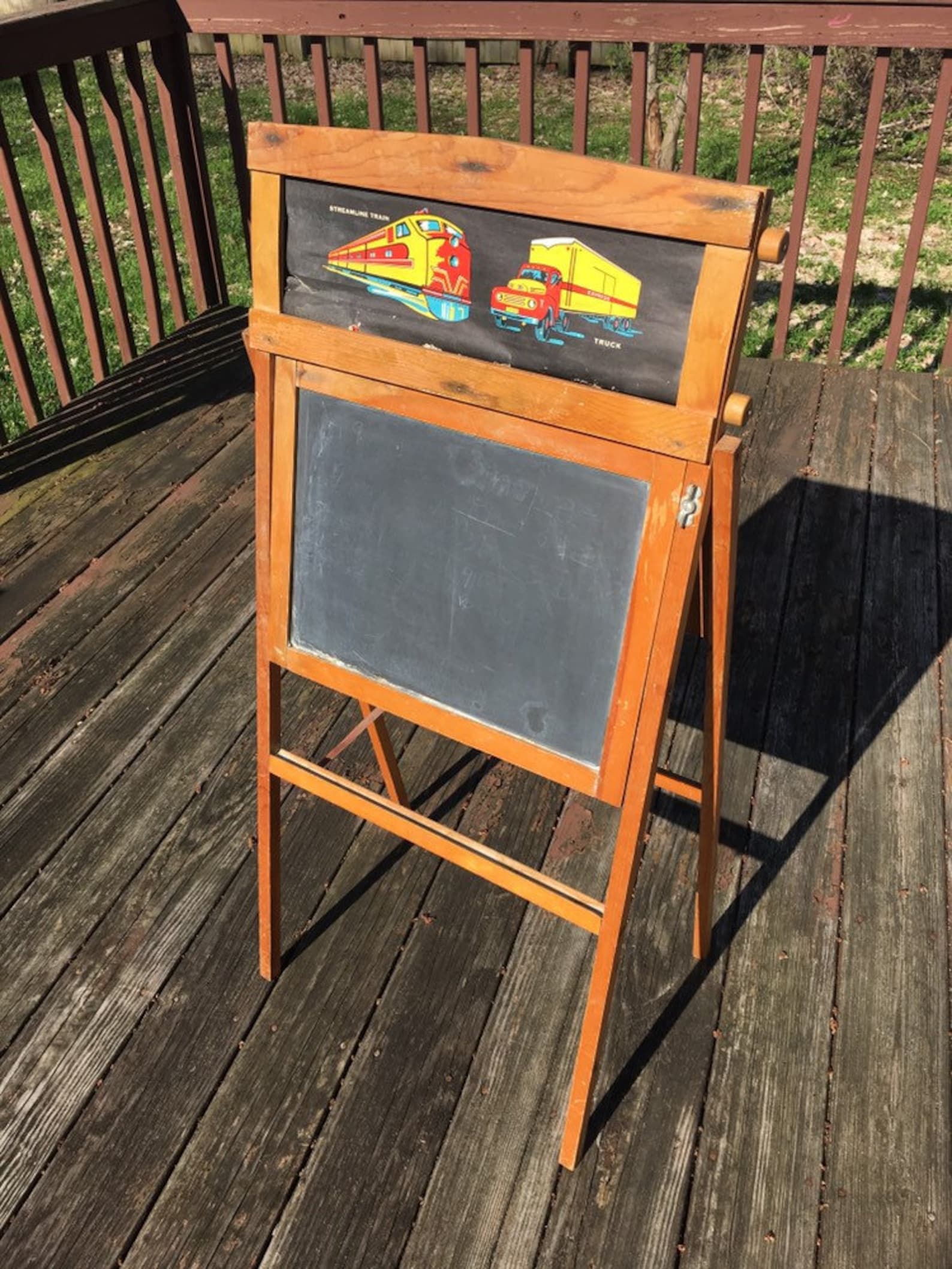 Vintage Slate Chalkboard Easel Vintage Child's Etsy