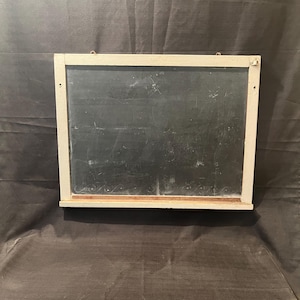 Large Antique Slate Chalkboard, 26" by 20", Wood Framed Chalkboard, Double-Sided