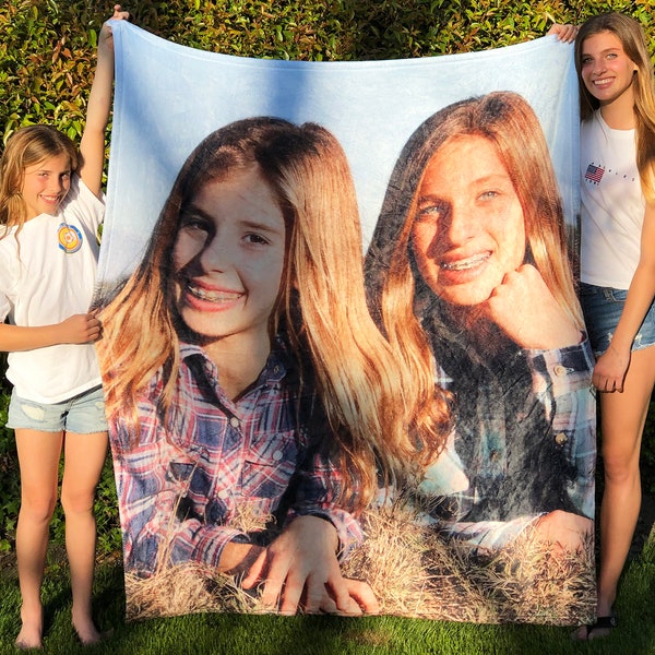 Peak Custom Photo Blanket Personalized With A Photo, Logo Or Design. Comfy Picture Blanket Also  Great For Picnics And Beach. Free Shipping