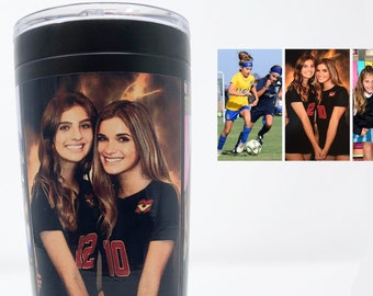 Personalized Photo Tumbler for Coffee, Water, &  Drinks. Insulated Vacuum Stainless Steel Custom Travel Tumbler 20 oz. FREE Shipping.