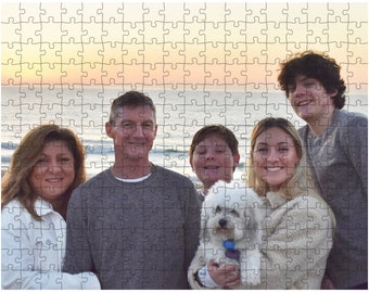 Custom Puzzle 250,500,1000pcs  Premium Photo Personalized Jigsaw Puzzles  Wedding & Anniversary Puzzle Great Family Photo Gift. SHIPS FREE