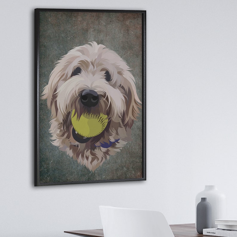 Custom Pet Portrait Canvas Pet Painting from Photo Personalized Dog Cat Poster Pet Memorial Gift Custom Cat Dog Canvas Free Shipping image 9