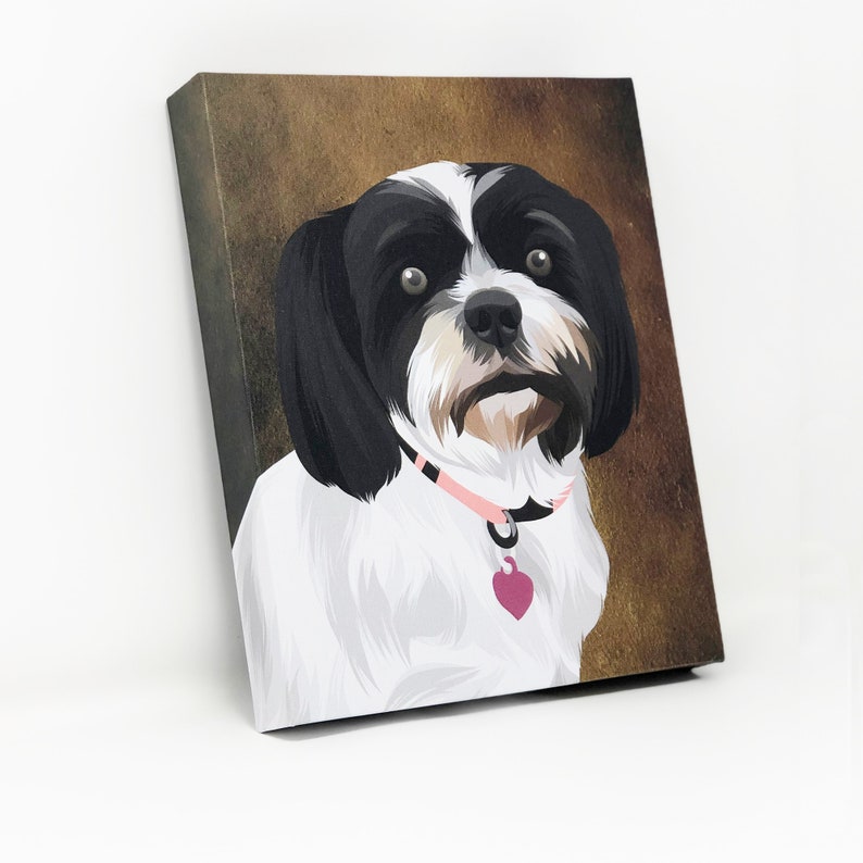 Custom Pet Portrait Canvas Pet Painting from Photo Personalized Dog Cat Poster Pet Memorial Gift Custom Cat Dog Canvas Free Shipping image 10