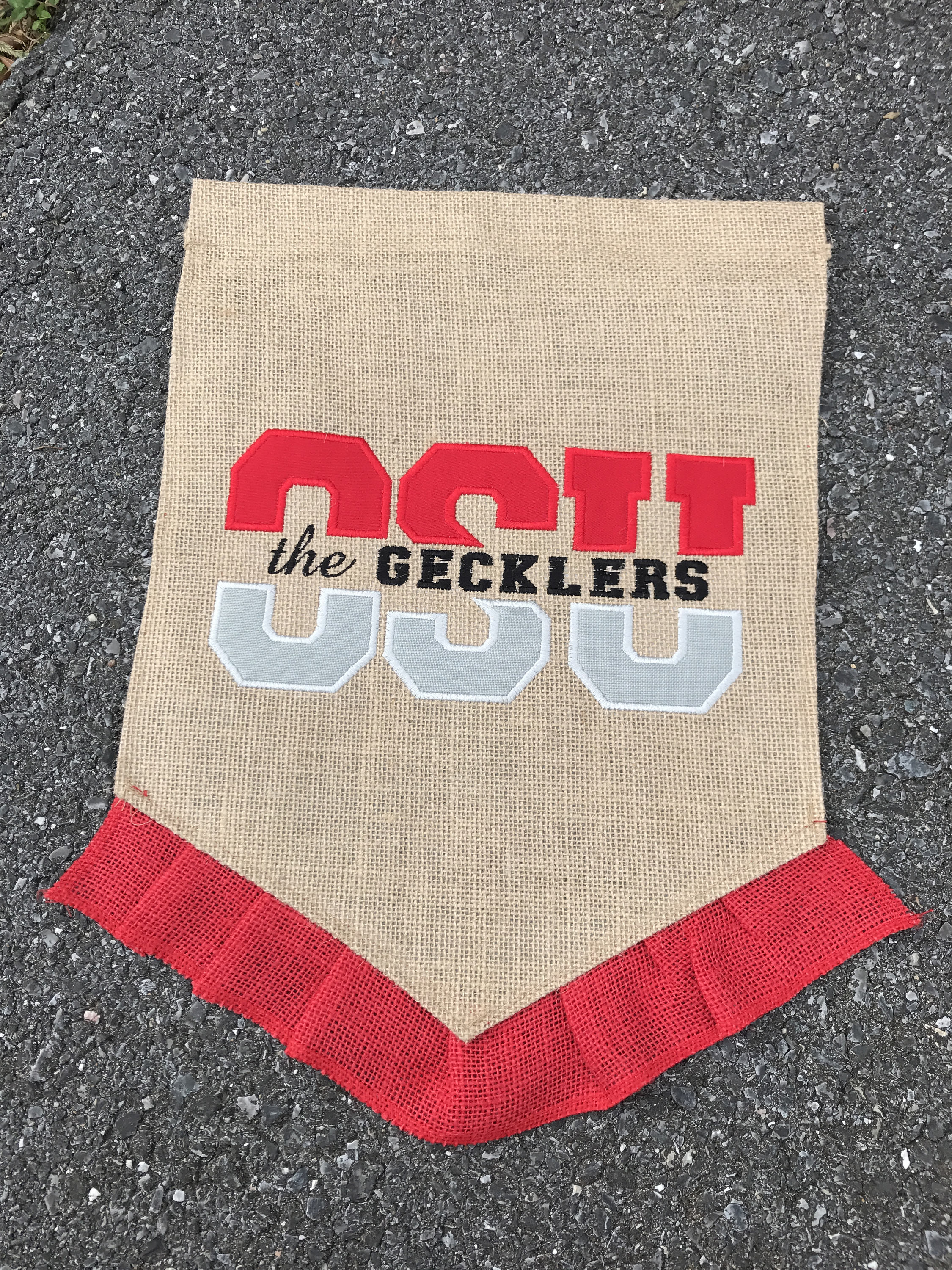 Ohio State University Embroidered Garden Flag