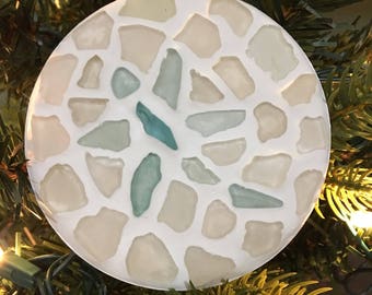 Lake Erie Beach Glass Dragonfly Ornament