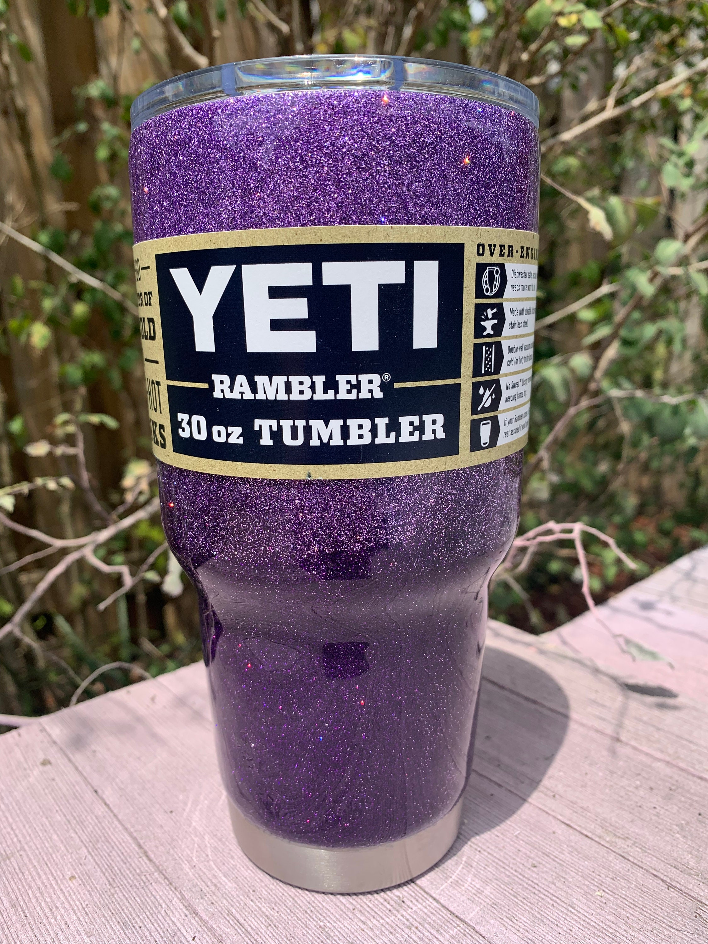 Ombre Purple Yetiglittered Yetipurple Tumblerpersonalized - Etsy