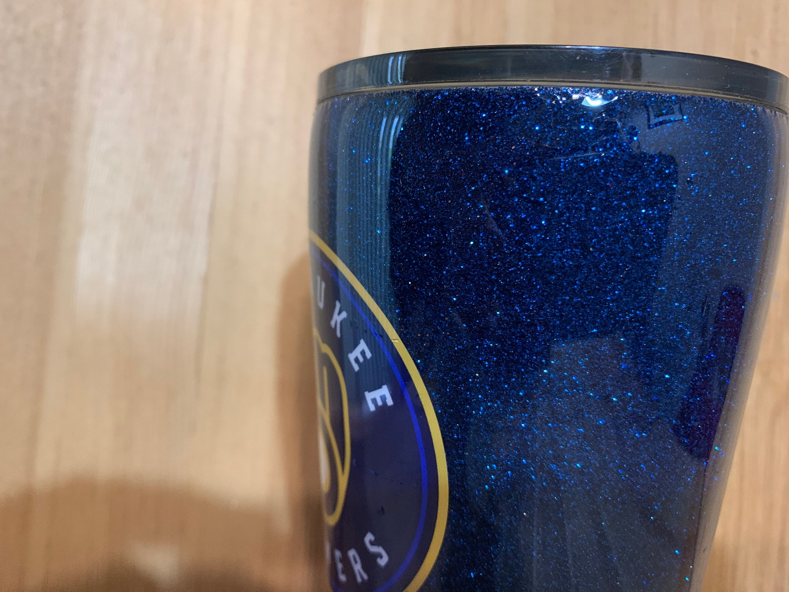 Milwaukee Brewers Navy Glitter Tumbler Brewers CupBrewers Etsy España