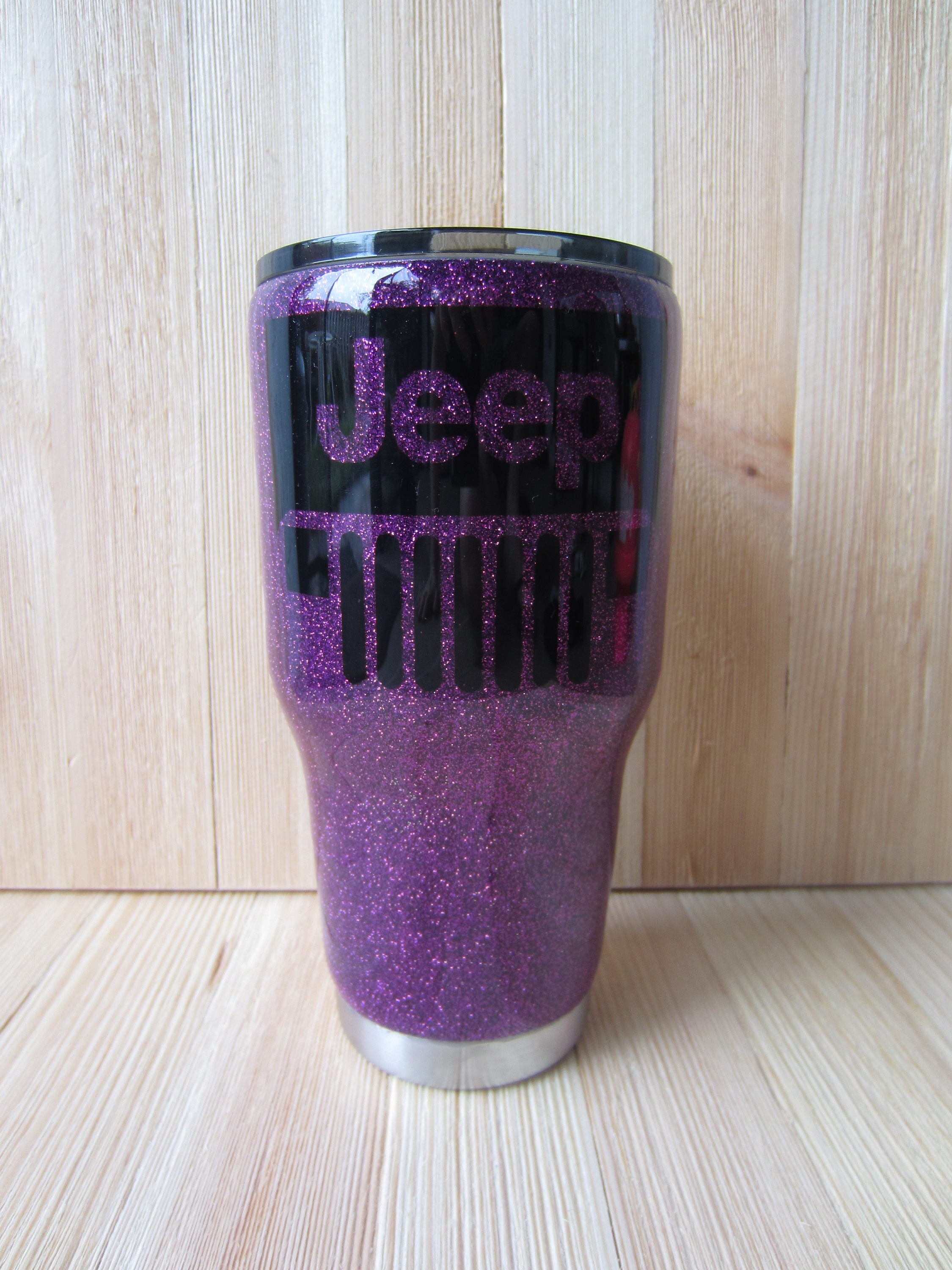 Yeti glitter tumblers, personalize Jeep yeti cups, sparkling yeti cup