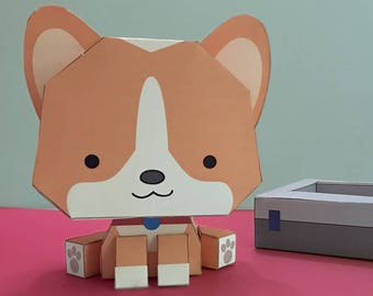 Corgi Papercraft - Jouet Papercraft DIY pour animaux mignons - Kawaii Lux Toys