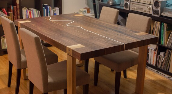 Solid Wood Table Walnut And Cherry 4 To 6 People Design Solid Wood Table Walnut And Cherry 4 To 6 People Design