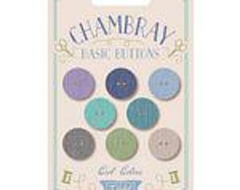 ティルダ シャンブレーボタン 8個 クールカラー