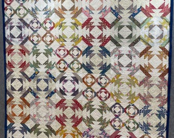 ティルダ生地を使ったファンデーションペーパーピースパイナップルコンフェッティキルトキット