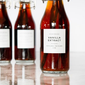 Modern Vanilla Labels • Personalized Stickers • Set of 20 Front + 20 Back (40 Total) • by Nest & Note Print Co. (Paper + Pear)