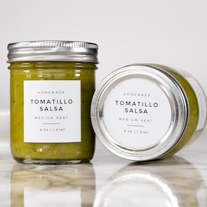 Modern Labels for Jam, Salsa, Canning + More • Personalized • Water and Oil Resistant • by Paper & Pear