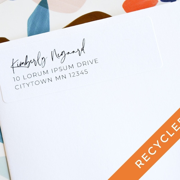 Return Address Labels • 150 Per Package • Made from 100% Recycled Label Paper • Personalized Eco-Friendly Stickers • by Paper & Pear