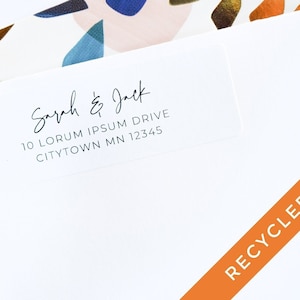 Return Address Labels • 150 Per Package • Made from 100% Recycled Label Paper • Personalized Eco-Friendly Stickers • by Paper & Pear