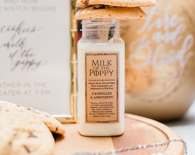 Milk of the Poppy Labels Game of Thrones Inspired Party - Etsy