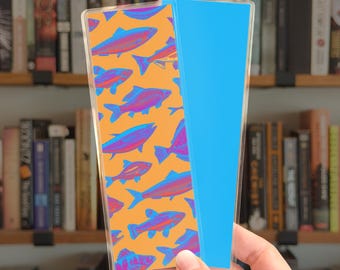 Funky Fish Bookmark • Funny Laminated Gift for Readers • by Nest & Note Print Co.