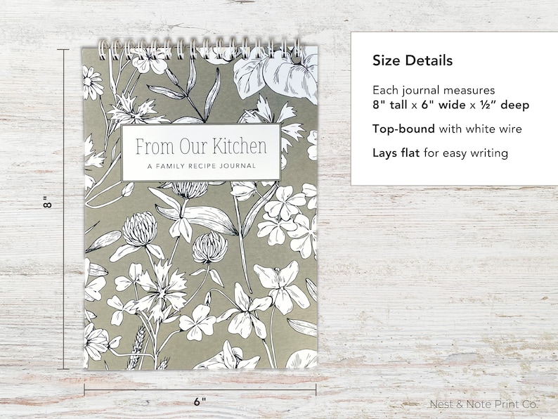 Family Recipe Journal • “from Our Kitchen” • Blank Recipe Cookbook ...