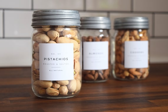 Modern Pantry Labels Customization Available Durable Etsy