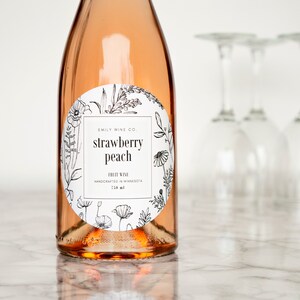 Botanical Wine Labels Custom Water and Oil Resistant for Professional Packaging by Paper & Pear image 7