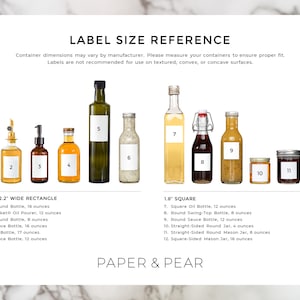 Clean-Modern Dressing, Sauce, and Condiment Labels Personalization Available Water and Oil Resistant by Paper & Pear image 9