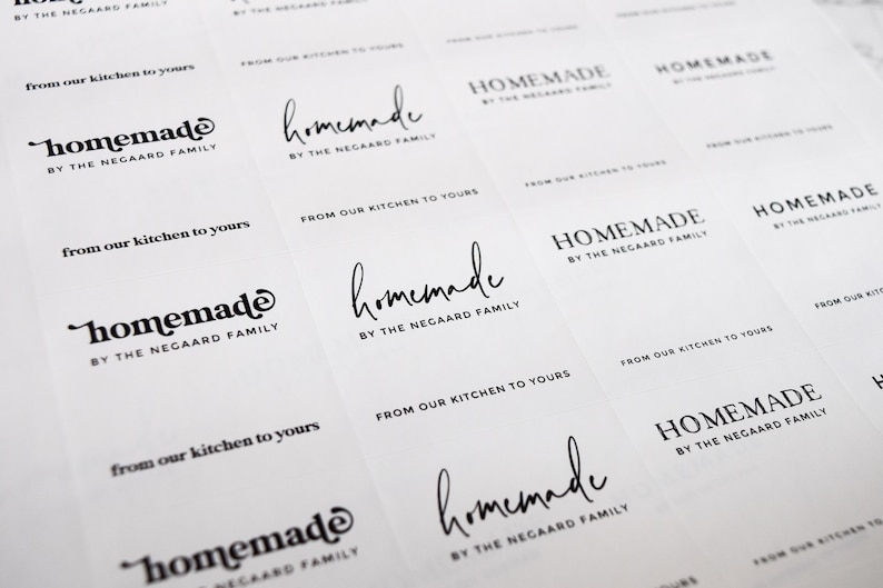 Homemade Labels • Variety Pack of Custom Write-in Stickers for Gifts ...