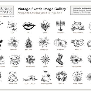 Vintage-Sketch Baked Goods Labels • Personalized • Water and Oil Resistant • by Nest & Note Print Co. (Paper + Pear) image 10