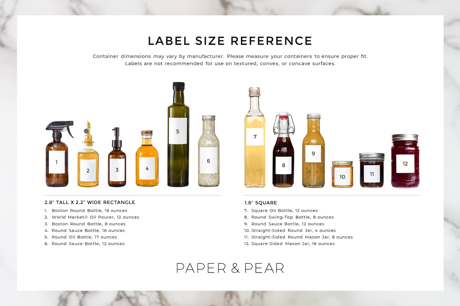 Cleanmodern Oil and Vinegar Labels Personalization Etsy