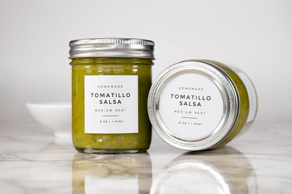 Modern Jar & Canning Labels Custom Durable Water and Oil
