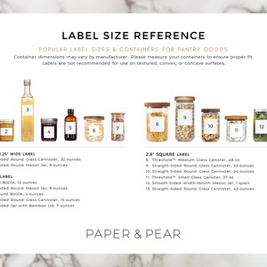Modern-Numbered Pantry Labels • Water and Oil Resistant • Personalization Available • by Nest & Note Print Co. (Paper + Pear) image 7