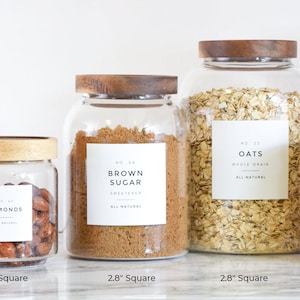 Modern-Numbered Pantry Labels • Water and Oil Resistant • Personalization Available • by Nest & Note Print Co. (Paper + Pear) image 5