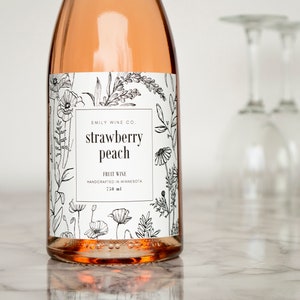 Botanical Wine Labels Custom Water and Oil Resistant for Professional Packaging by Paper & Pear image 9