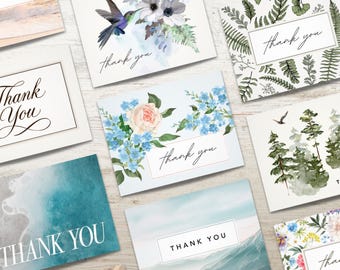 Memorial Thank You Cards • Set of 12, 24 or 48 with Envelopes • Sympathy + Celebration of Life Stationery • by Nest & Note Print Co.