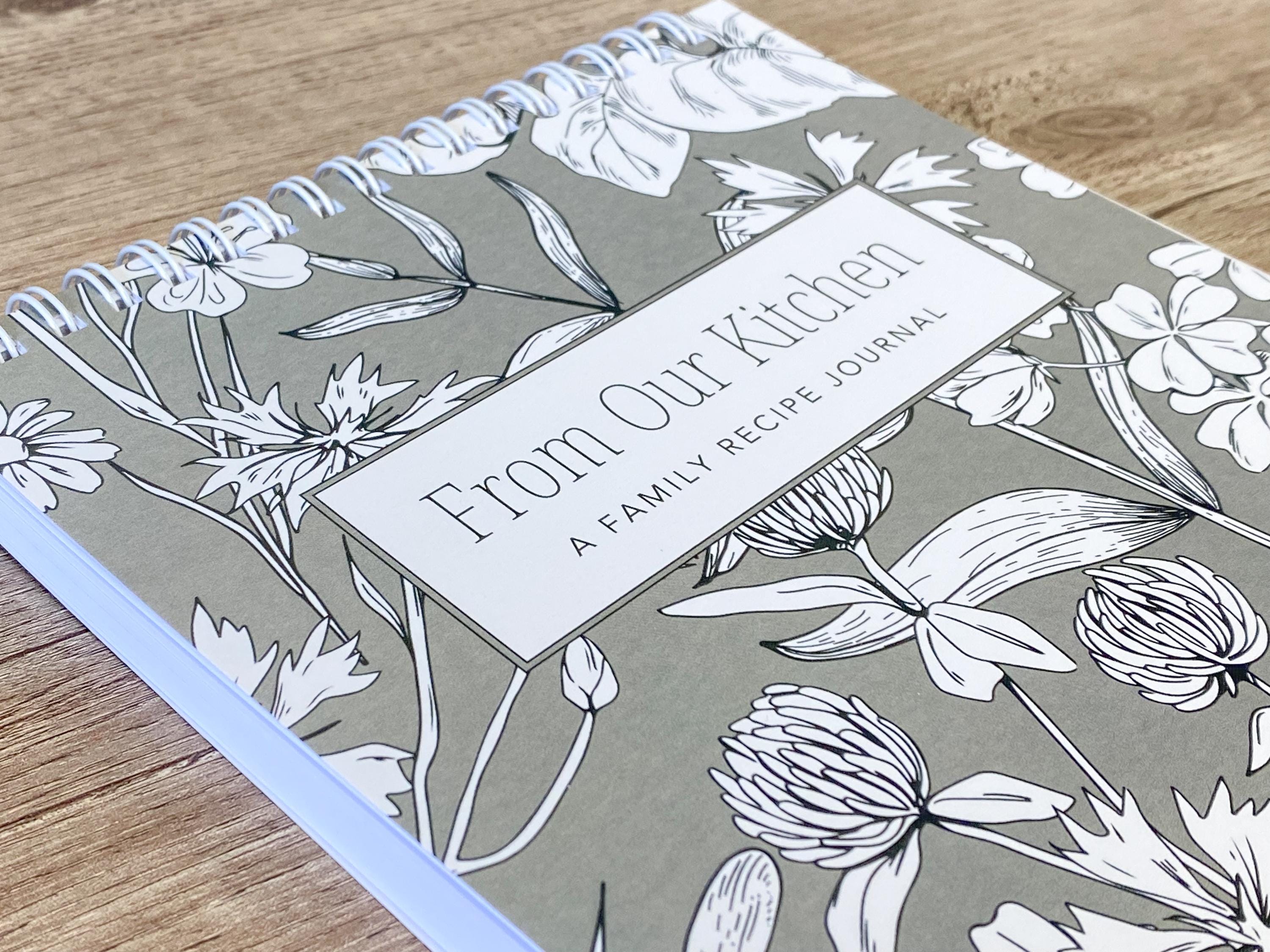 Family Recipe Journal • “from Our Kitchen” • Blank Recipe Cookbook ...