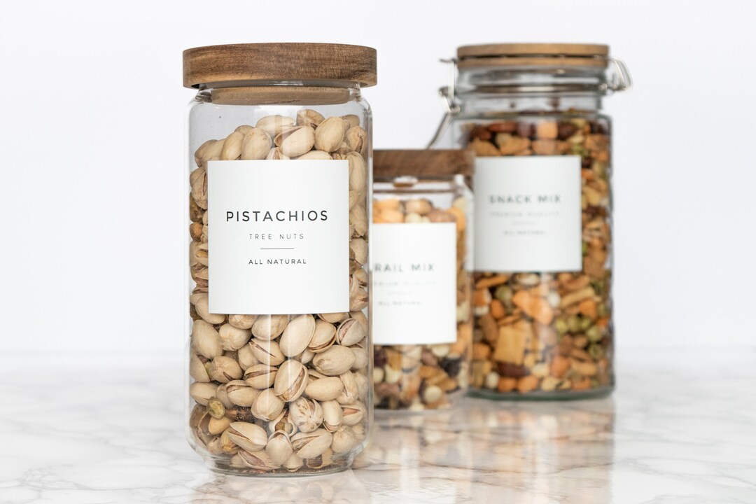 Modern Fruit, Nut, and Pantry Labels • Water and Oil Resistant ...