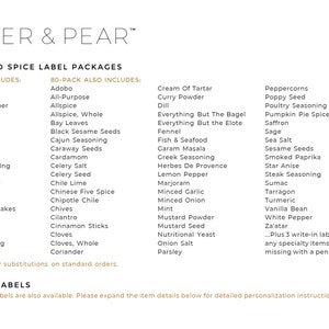 Modern Spice Labels • Water and Oil Resistant • Personalization Available • by Nest & Note Print Co. (Paper + Pear) image 8